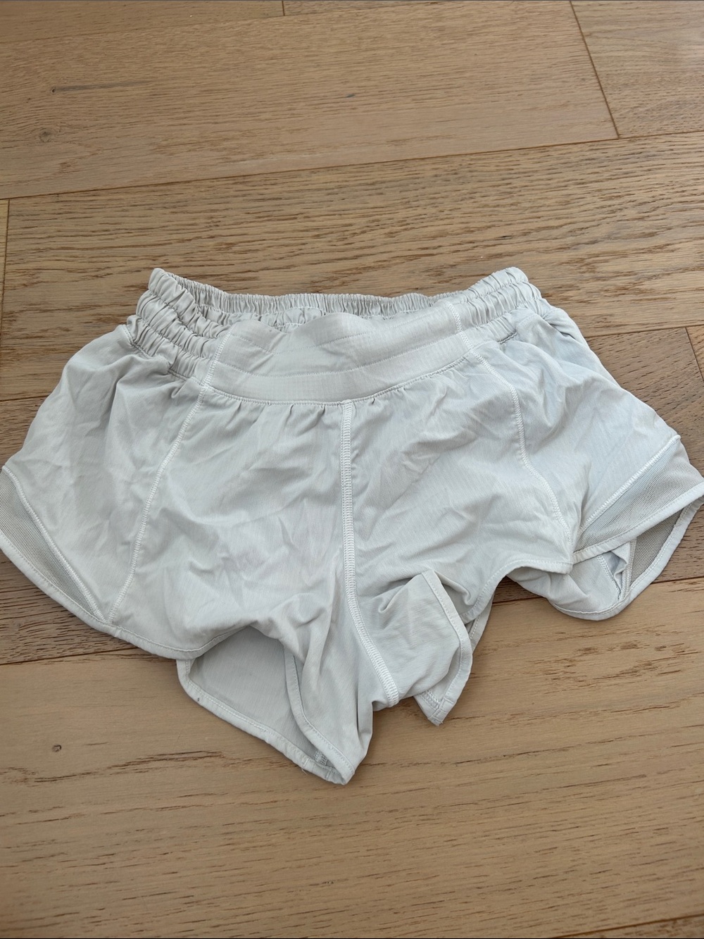 White Lululemon Hotty Hot athletic shorts
